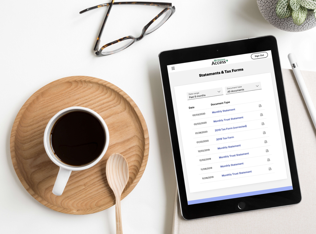 Notices & Documents - Tablet